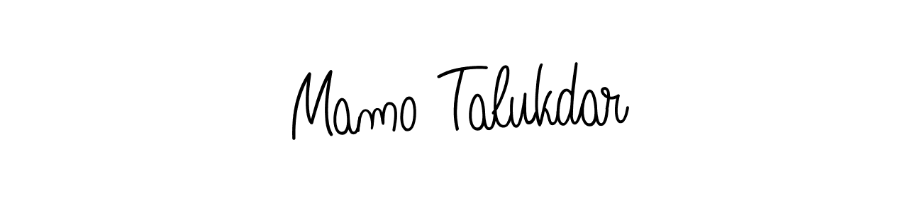 The best way (Angelique-Rose-font-FFP) to make a short signature is to pick only two or three words in your name. The name Mamo Talukdar include a total of six letters. For converting this name. Mamo Talukdar signature style 5 images and pictures png