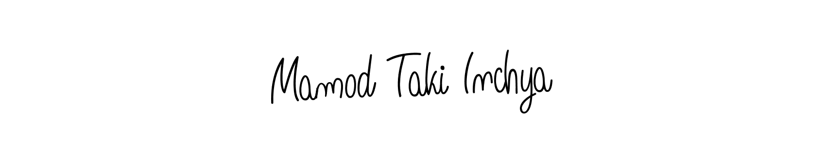Mamod Taki Inchya stylish signature style. Best Handwritten Sign (Angelique-Rose-font-FFP) for my name. Handwritten Signature Collection Ideas for my name Mamod Taki Inchya. Mamod Taki Inchya signature style 5 images and pictures png