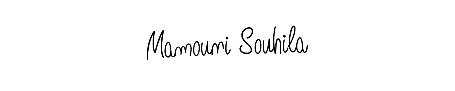 How to Draw Mamouni Souhila signature style? Angelique-Rose-font-FFP is a latest design signature styles for name Mamouni Souhila. Mamouni Souhila signature style 5 images and pictures png