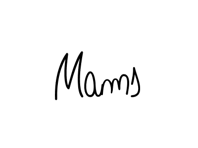 How to Draw Mams signature style? Angelique-Rose-font-FFP is a latest design signature styles for name Mams. Mams signature style 5 images and pictures png