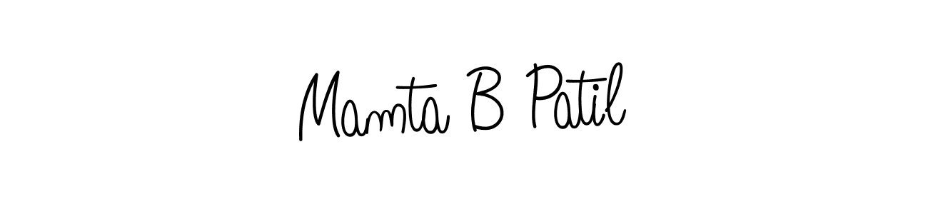 How to make Mamta B Patil name signature. Use Angelique-Rose-font-FFP style for creating short signs online. This is the latest handwritten sign. Mamta B Patil signature style 5 images and pictures png