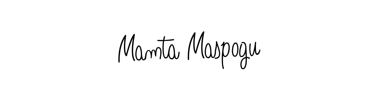 Also we have Mamta Maspogu name is the best signature style. Create professional handwritten signature collection using Angelique-Rose-font-FFP autograph style. Mamta Maspogu signature style 5 images and pictures png