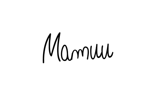 Design your own signature with our free online signature maker. With this signature software, you can create a handwritten (Angelique-Rose-font-FFP) signature for name Mamuu. Mamuu signature style 5 images and pictures png