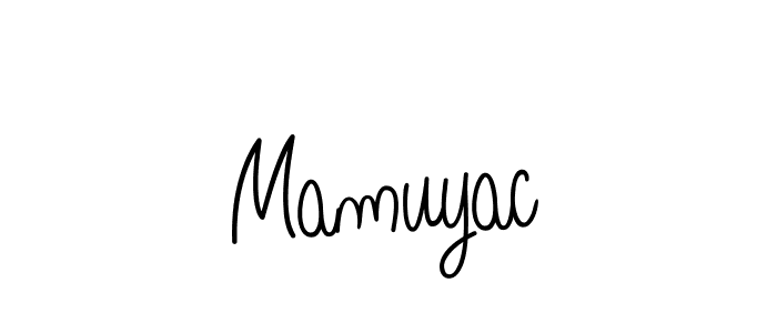 How to make Mamuyac signature? Angelique-Rose-font-FFP is a professional autograph style. Create handwritten signature for Mamuyac name. Mamuyac signature style 5 images and pictures png