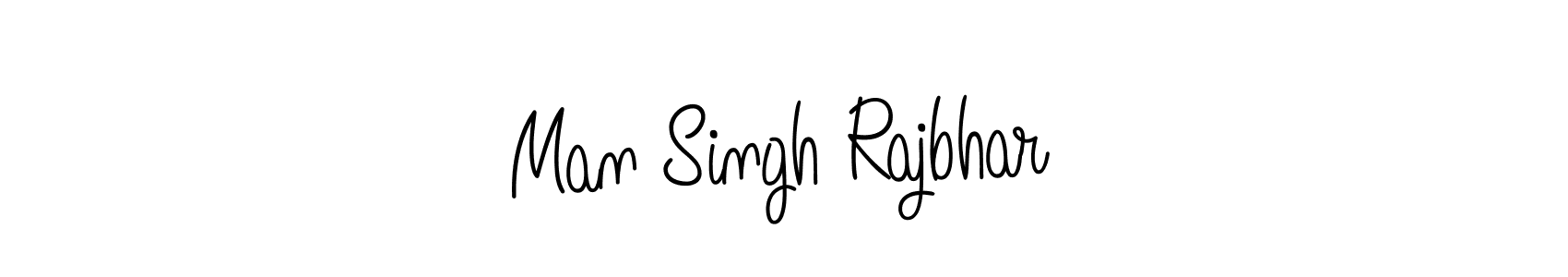 How to make Man Singh Rajbhar name signature. Use Angelique-Rose-font-FFP style for creating short signs online. This is the latest handwritten sign. Man Singh Rajbhar signature style 5 images and pictures png