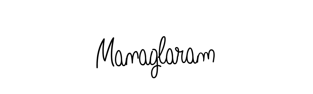 You should practise on your own different ways (Angelique-Rose-font-FFP) to write your name (Managlaram) in signature. don't let someone else do it for you. Managlaram signature style 5 images and pictures png