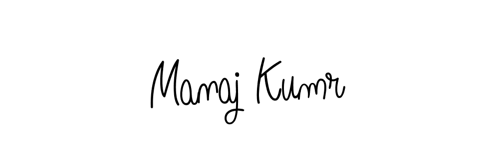 Use a signature maker to create a handwritten signature online. With this signature software, you can design (Angelique-Rose-font-FFP) your own signature for name Manaj Kumr. Manaj Kumr signature style 5 images and pictures png