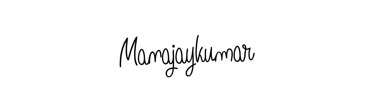 Use a signature maker to create a handwritten signature online. With this signature software, you can design (Angelique-Rose-font-FFP) your own signature for name Manajaykumar. Manajaykumar signature style 5 images and pictures png