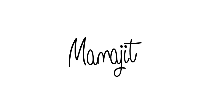 Make a beautiful signature design for name Manajit. With this signature (Angelique-Rose-font-FFP) style, you can create a handwritten signature for free. Manajit signature style 5 images and pictures png