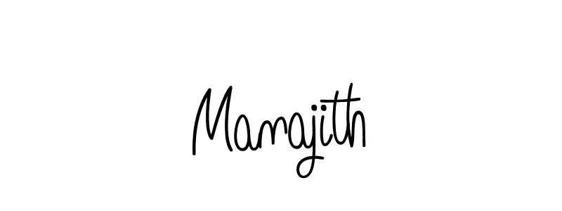 How to make Manajith name signature. Use Angelique-Rose-font-FFP style for creating short signs online. This is the latest handwritten sign. Manajith signature style 5 images and pictures png