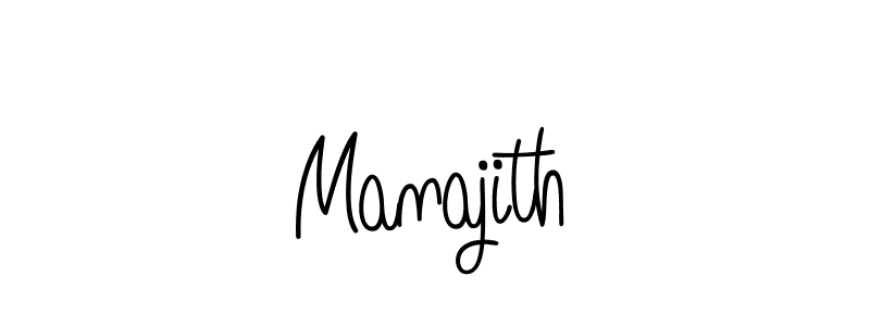 How to make Manajith name signature. Use Angelique-Rose-font-FFP style for creating short signs online. This is the latest handwritten sign. Manajith signature style 5 images and pictures png