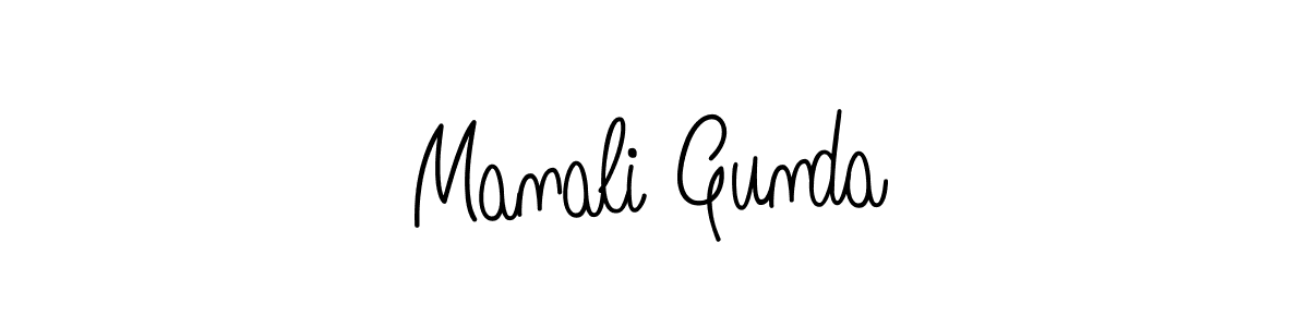 Manali Gunda stylish signature style. Best Handwritten Sign (Angelique-Rose-font-FFP) for my name. Handwritten Signature Collection Ideas for my name Manali Gunda. Manali Gunda signature style 5 images and pictures png