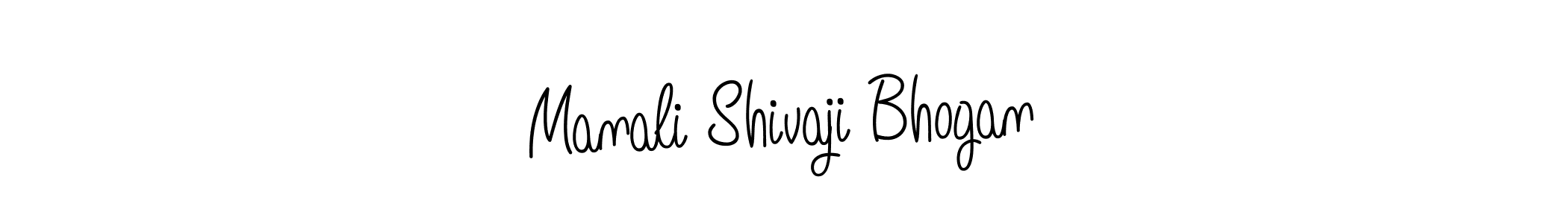 Also we have Manali Shivaji Bhogan name is the best signature style. Create professional handwritten signature collection using Angelique-Rose-font-FFP autograph style. Manali Shivaji Bhogan signature style 5 images and pictures png
