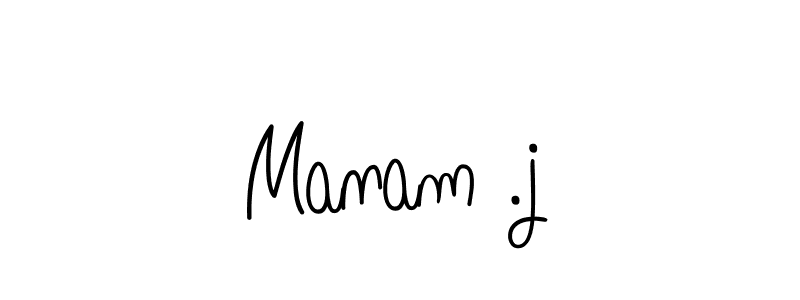 It looks lik you need a new signature style for name Manam .j. Design unique handwritten (Angelique-Rose-font-FFP) signature with our free signature maker in just a few clicks. Manam .j signature style 5 images and pictures png