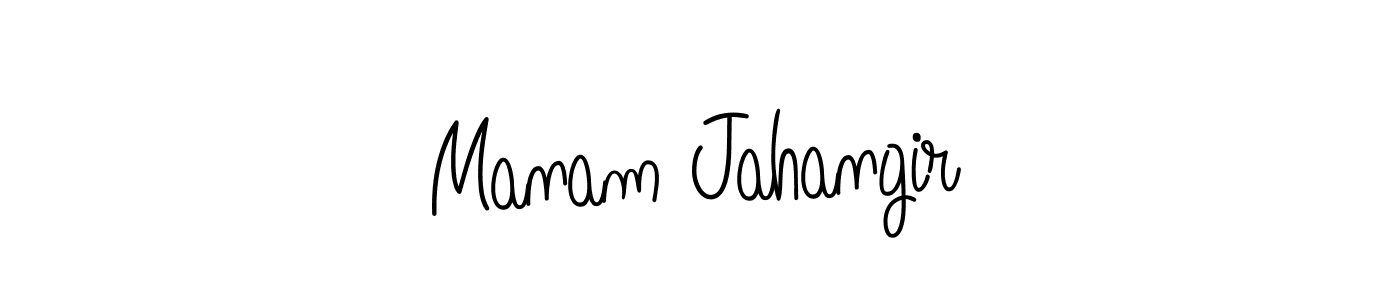 if you are searching for the best signature style for your name Manam Jahangir. so please give up your signature search. here we have designed multiple signature styles  using Angelique-Rose-font-FFP. Manam Jahangir signature style 5 images and pictures png