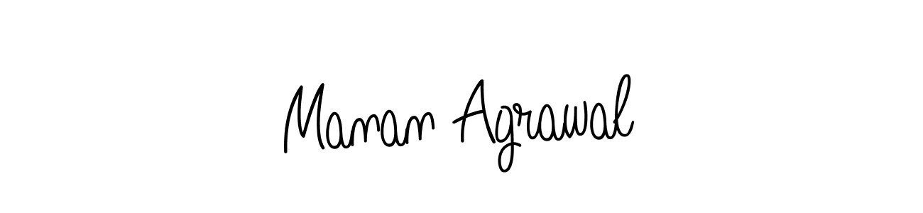 How to make Manan Agrawal name signature. Use Angelique-Rose-font-FFP style for creating short signs online. This is the latest handwritten sign. Manan Agrawal signature style 5 images and pictures png