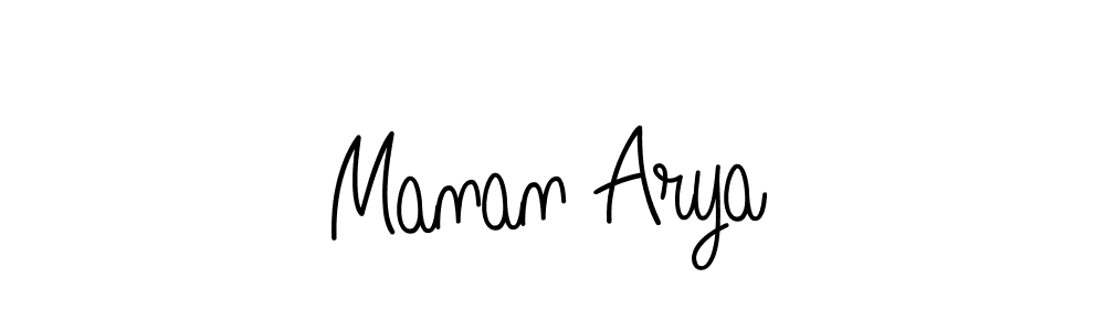 Make a beautiful signature design for name Manan Arya. With this signature (Angelique-Rose-font-FFP) style, you can create a handwritten signature for free. Manan Arya signature style 5 images and pictures png