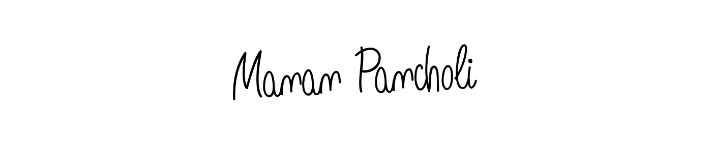 How to Draw Manan Pancholi signature style? Angelique-Rose-font-FFP is a latest design signature styles for name Manan Pancholi. Manan Pancholi signature style 5 images and pictures png