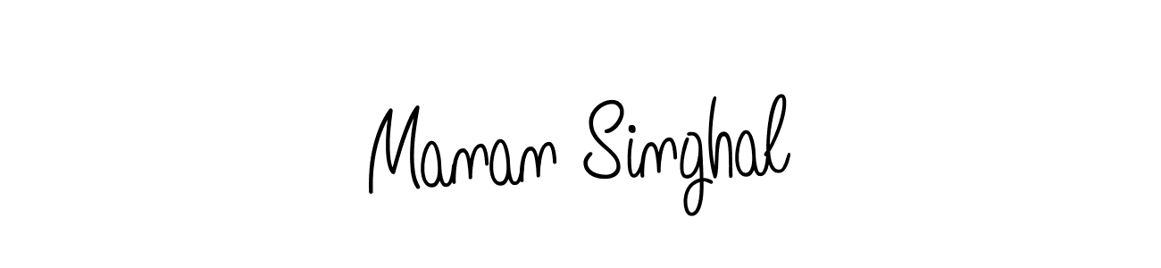 How to make Manan Singhal name signature. Use Angelique-Rose-font-FFP style for creating short signs online. This is the latest handwritten sign. Manan Singhal signature style 5 images and pictures png