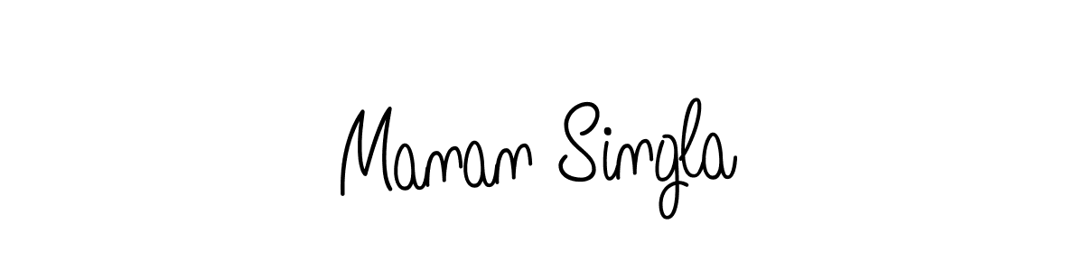 How to make Manan Singla signature? Angelique-Rose-font-FFP is a professional autograph style. Create handwritten signature for Manan Singla name. Manan Singla signature style 5 images and pictures png