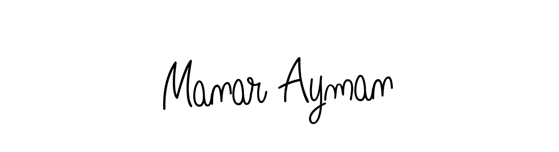 Also we have Manar Ayman name is the best signature style. Create professional handwritten signature collection using Angelique-Rose-font-FFP autograph style. Manar Ayman signature style 5 images and pictures png