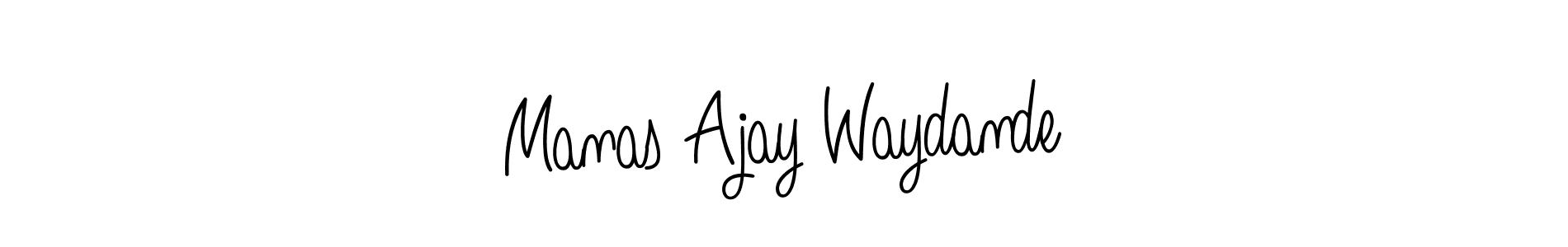 How to make Manas Ajay Waydande name signature. Use Angelique-Rose-font-FFP style for creating short signs online. This is the latest handwritten sign. Manas Ajay Waydande signature style 5 images and pictures png
