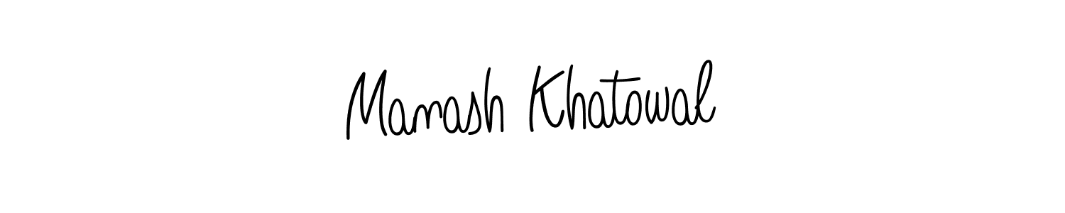 Make a beautiful signature design for name Manash Khatowal. With this signature (Angelique-Rose-font-FFP) style, you can create a handwritten signature for free. Manash Khatowal signature style 5 images and pictures png