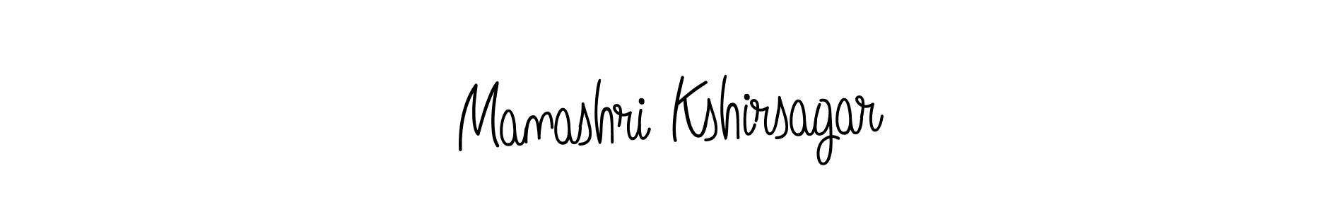 Use a signature maker to create a handwritten signature online. With this signature software, you can design (Angelique-Rose-font-FFP) your own signature for name Manashri Kshirsagar. Manashri Kshirsagar signature style 5 images and pictures png