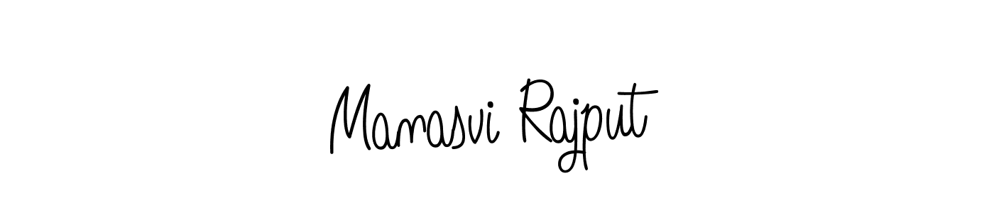 How to make Manasvi Rajput name signature. Use Angelique-Rose-font-FFP style for creating short signs online. This is the latest handwritten sign. Manasvi Rajput signature style 5 images and pictures png
