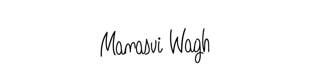 How to make Manasvi Wagh name signature. Use Angelique-Rose-font-FFP style for creating short signs online. This is the latest handwritten sign. Manasvi Wagh signature style 5 images and pictures png