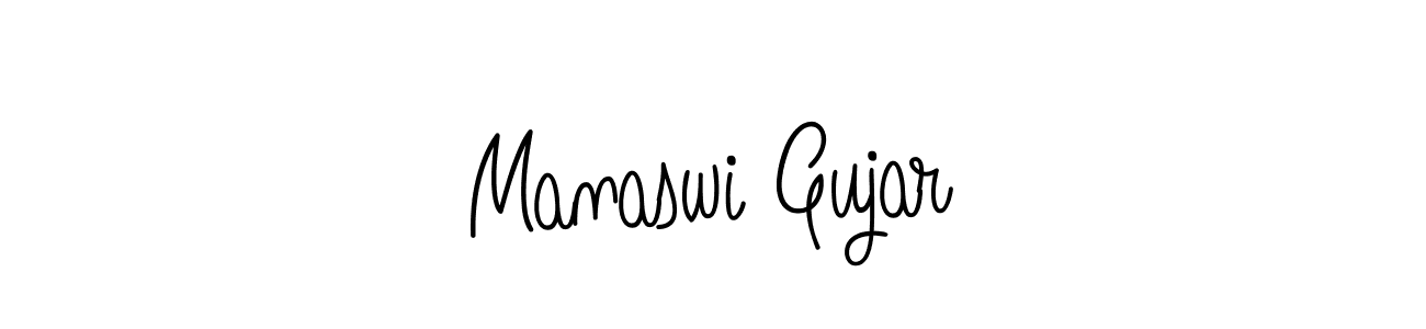 if you are searching for the best signature style for your name Manaswi Gujar. so please give up your signature search. here we have designed multiple signature styles  using Angelique-Rose-font-FFP. Manaswi Gujar signature style 5 images and pictures png