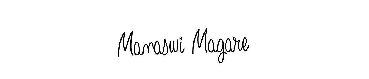 How to make Manaswi Magare signature? Angelique-Rose-font-FFP is a professional autograph style. Create handwritten signature for Manaswi Magare name. Manaswi Magare signature style 5 images and pictures png