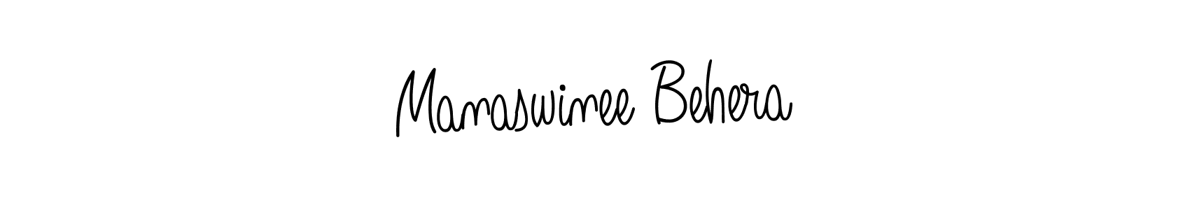 How to make Manaswinee Behera name signature. Use Angelique-Rose-font-FFP style for creating short signs online. This is the latest handwritten sign. Manaswinee Behera signature style 5 images and pictures png