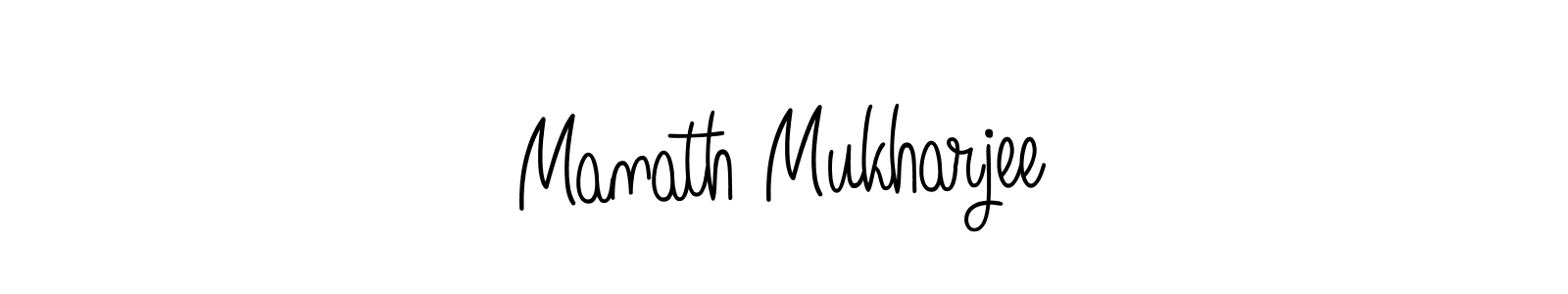 Create a beautiful signature design for name Manath Mukharjee. With this signature (Angelique-Rose-font-FFP) fonts, you can make a handwritten signature for free. Manath Mukharjee signature style 5 images and pictures png