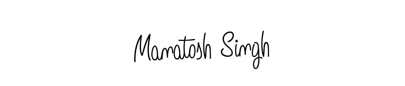 The best way (Angelique-Rose-font-FFP) to make a short signature is to pick only two or three words in your name. The name Manatosh Singh include a total of six letters. For converting this name. Manatosh Singh signature style 5 images and pictures png