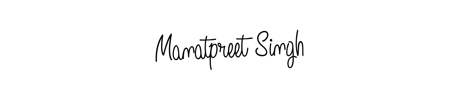 How to make Manatpreet Singh name signature. Use Angelique-Rose-font-FFP style for creating short signs online. This is the latest handwritten sign. Manatpreet Singh signature style 5 images and pictures png