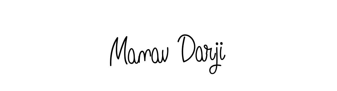 Use a signature maker to create a handwritten signature online. With this signature software, you can design (Angelique-Rose-font-FFP) your own signature for name Manav Darji. Manav Darji signature style 5 images and pictures png