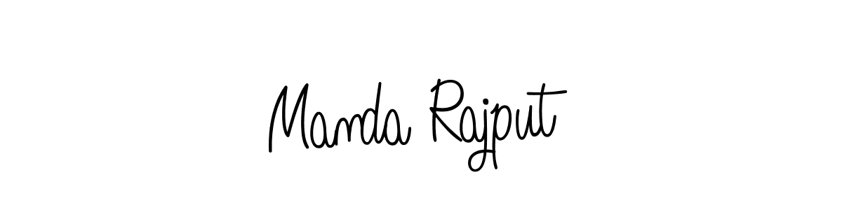 You should practise on your own different ways (Angelique-Rose-font-FFP) to write your name (Manda Rajput) in signature. don't let someone else do it for you. Manda Rajput signature style 5 images and pictures png