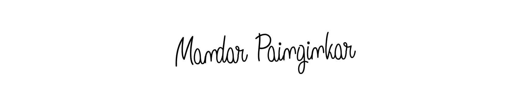 Use a signature maker to create a handwritten signature online. With this signature software, you can design (Angelique-Rose-font-FFP) your own signature for name Mandar Painginkar. Mandar Painginkar signature style 5 images and pictures png