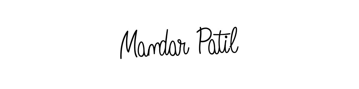 Use a signature maker to create a handwritten signature online. With this signature software, you can design (Angelique-Rose-font-FFP) your own signature for name Mandar Patil. Mandar Patil signature style 5 images and pictures png