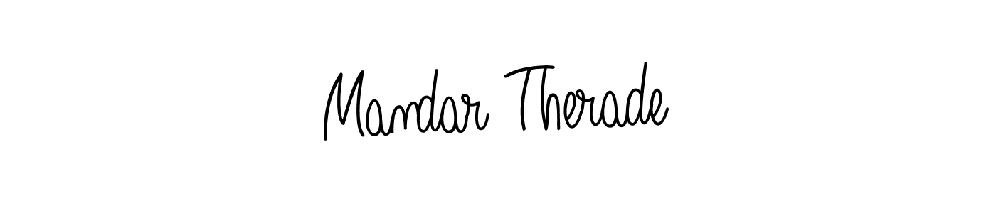 Design your own signature with our free online signature maker. With this signature software, you can create a handwritten (Angelique-Rose-font-FFP) signature for name Mandar Therade. Mandar Therade signature style 5 images and pictures png