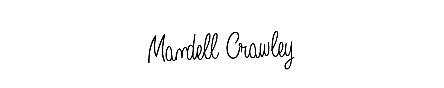 Make a beautiful signature design for name Mandell Crawley. With this signature (Angelique-Rose-font-FFP) style, you can create a handwritten signature for free. Mandell Crawley signature style 5 images and pictures png