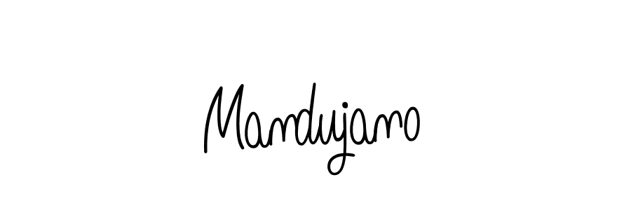 How to make Mandujano name signature. Use Angelique-Rose-font-FFP style for creating short signs online. This is the latest handwritten sign. Mandujano signature style 5 images and pictures png
