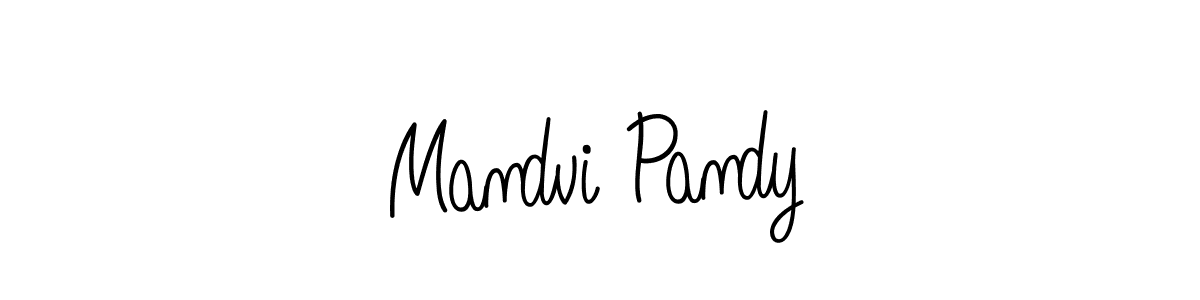 Make a beautiful signature design for name Mandvi Pandy. With this signature (Angelique-Rose-font-FFP) style, you can create a handwritten signature for free. Mandvi Pandy signature style 5 images and pictures png