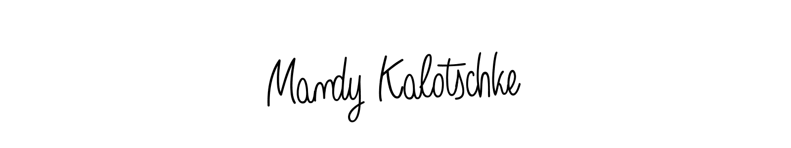 Create a beautiful signature design for name Mandy Kalotschke. With this signature (Angelique-Rose-font-FFP) fonts, you can make a handwritten signature for free. Mandy Kalotschke signature style 5 images and pictures png