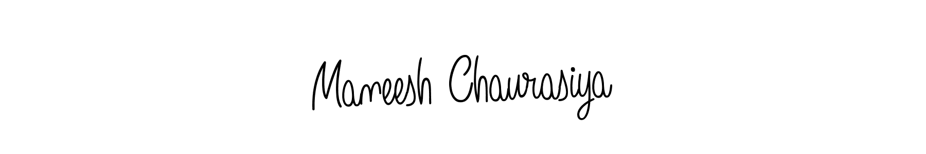 Make a beautiful signature design for name Maneesh Chaurasiya. With this signature (Angelique-Rose-font-FFP) style, you can create a handwritten signature for free. Maneesh Chaurasiya signature style 5 images and pictures png