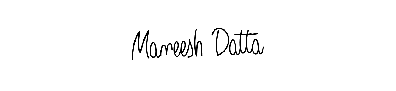 How to make Maneesh Datta name signature. Use Angelique-Rose-font-FFP style for creating short signs online. This is the latest handwritten sign. Maneesh Datta signature style 5 images and pictures png