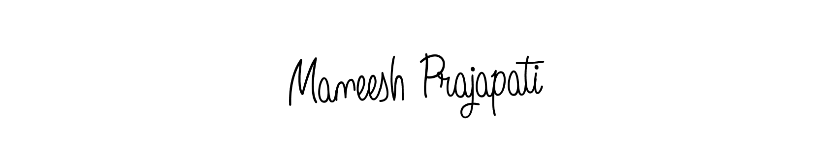 How to make Maneesh Prajapati name signature. Use Angelique-Rose-font-FFP style for creating short signs online. This is the latest handwritten sign. Maneesh Prajapati signature style 5 images and pictures png