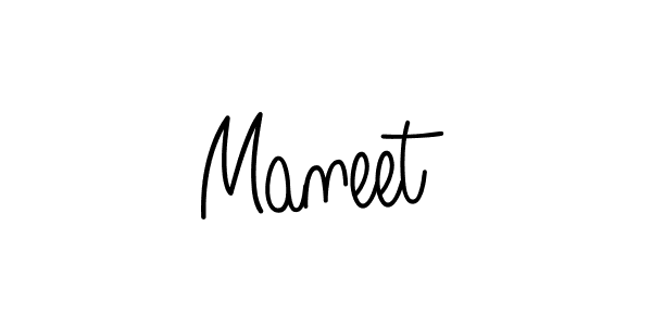 Make a beautiful signature design for name Maneet. With this signature (Angelique-Rose-font-FFP) style, you can create a handwritten signature for free. Maneet signature style 5 images and pictures png