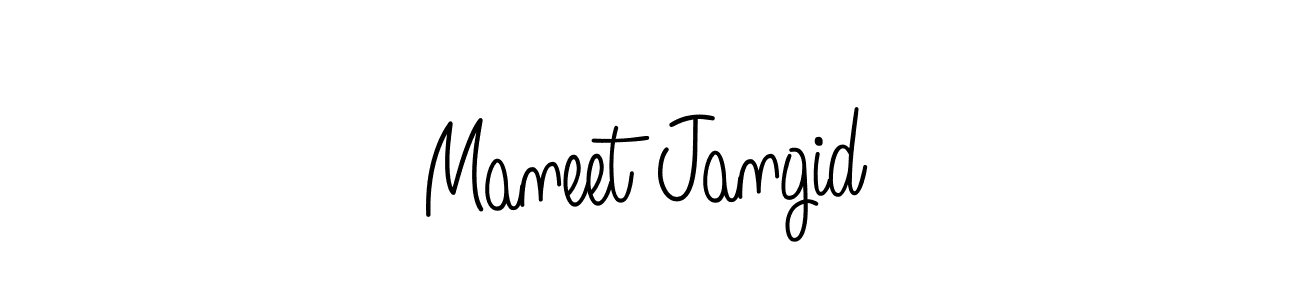 How to make Maneet Jangid name signature. Use Angelique-Rose-font-FFP style for creating short signs online. This is the latest handwritten sign. Maneet Jangid signature style 5 images and pictures png